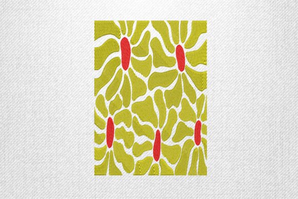 Abstract Yellow Floral Pattern Design