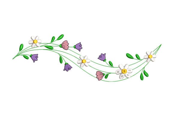 Beautiful Wildflower Wreath Embroidery