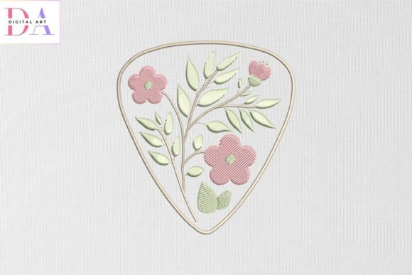 Elegant Floral Leaf Guitar Pick