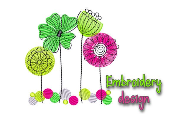 Flower Embroidery Design Floral